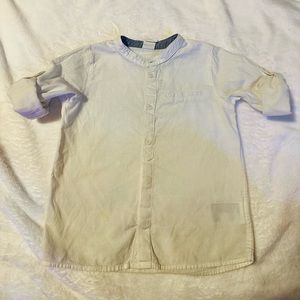 White H&M button down shirt, size 3T.